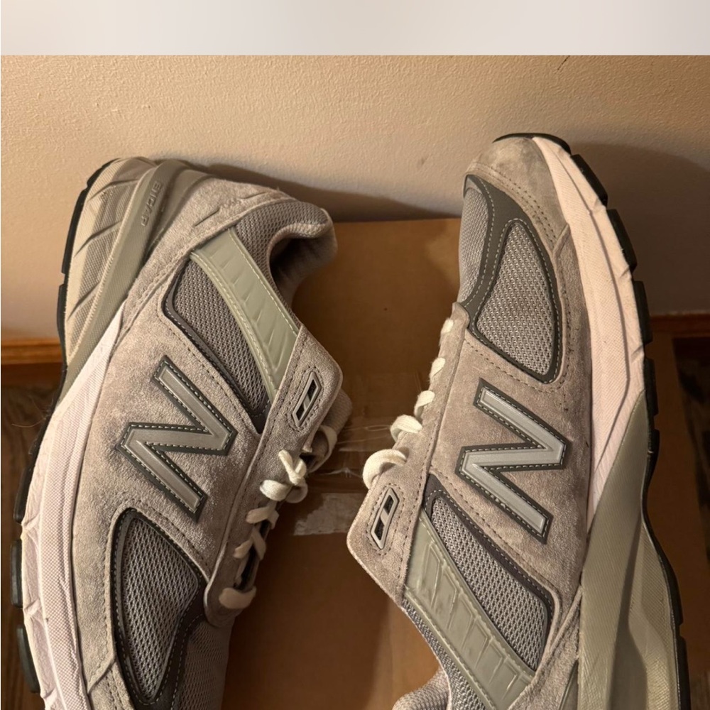New Balance Gray and White Athletic Shoes
